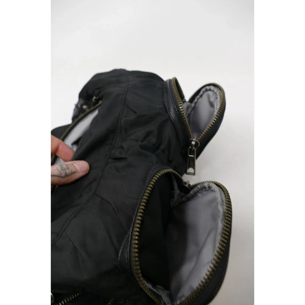 LAMB Gwen Stefani Black Nylon Hobo‎ Bag with Braided Handle